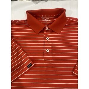Straight Down Men's Golf‎ Polo Size Large Orange